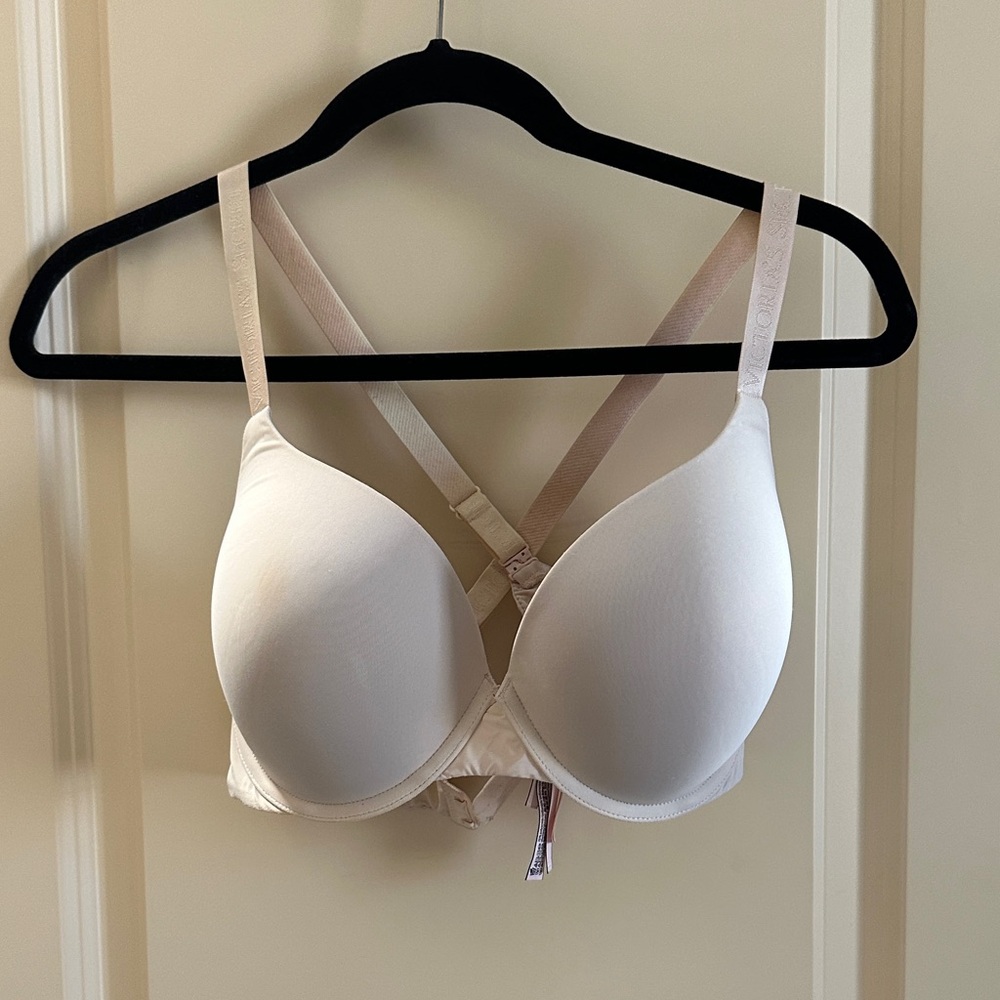 Victoria's Secret Cream Bra with Crossback Straps